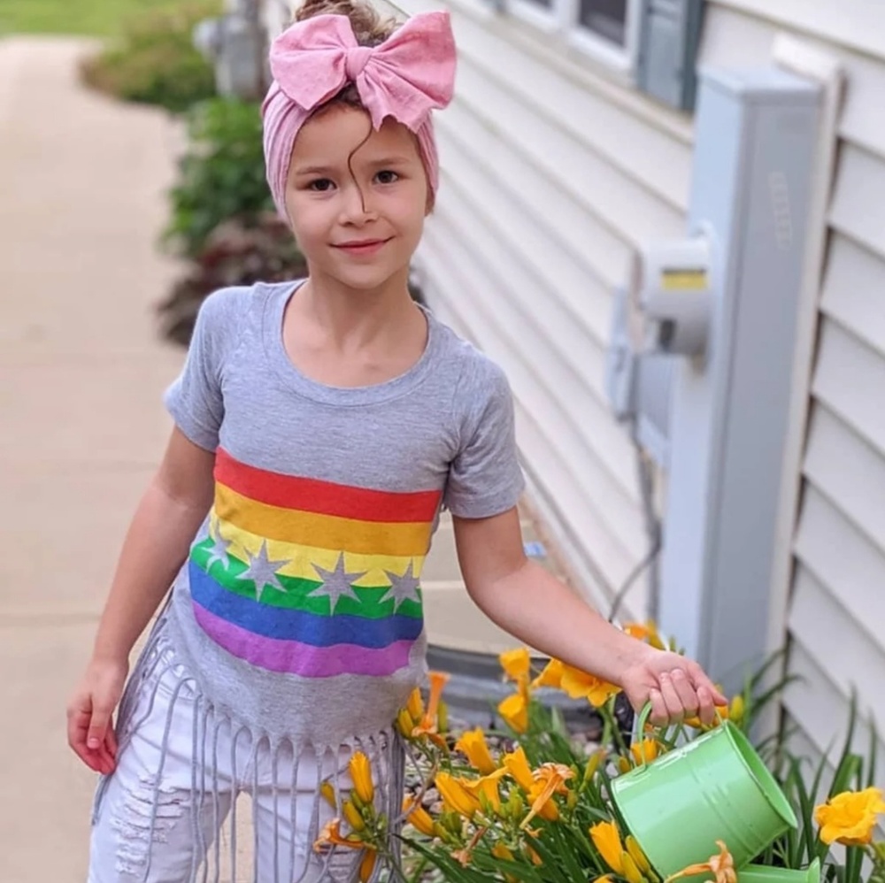 Rainbow Pride Star flag dress (grow with me)